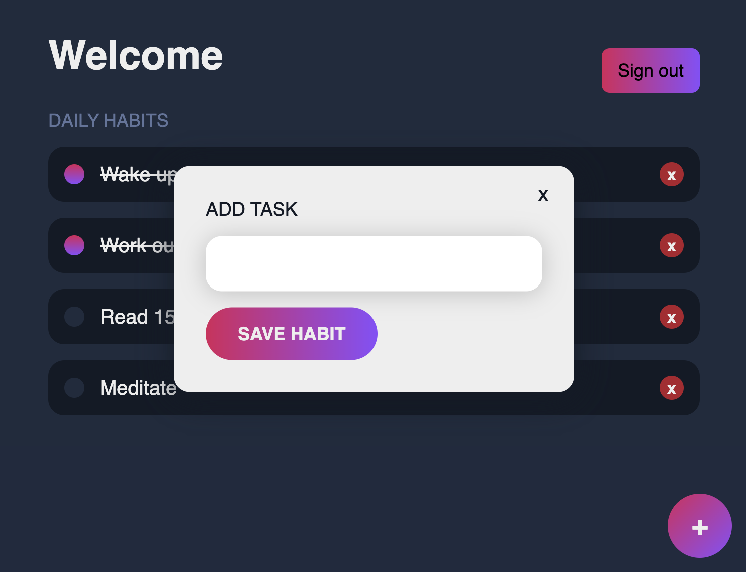 An image of the Habit Tracker project.
