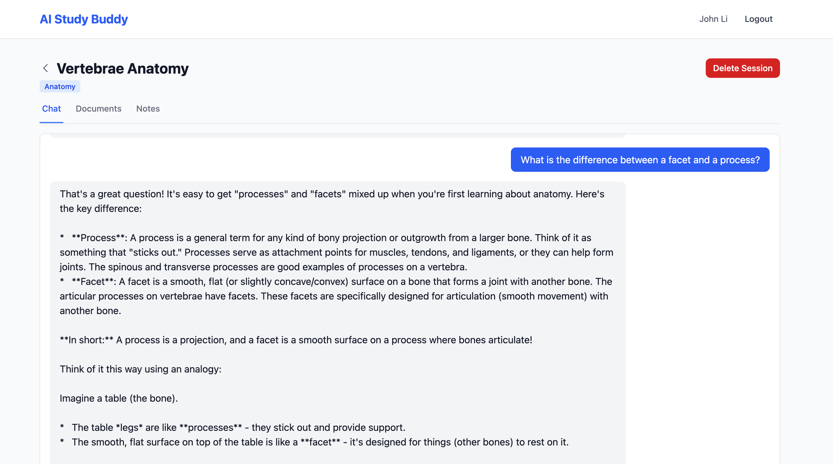 An image of the AI Study Buddy project.